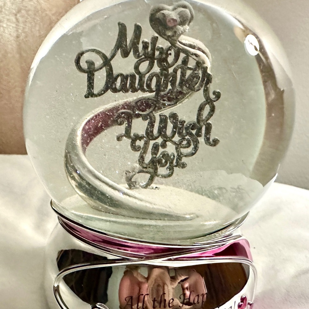 “My Daughter I Wish You” Musical Glass Snow Globe